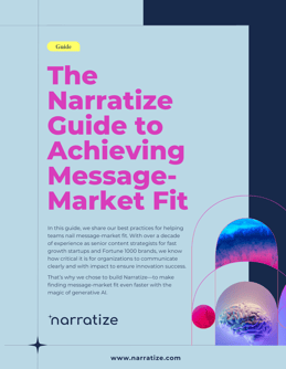 The Narratize Guide to Achieving Message-Market Fit  -1-1